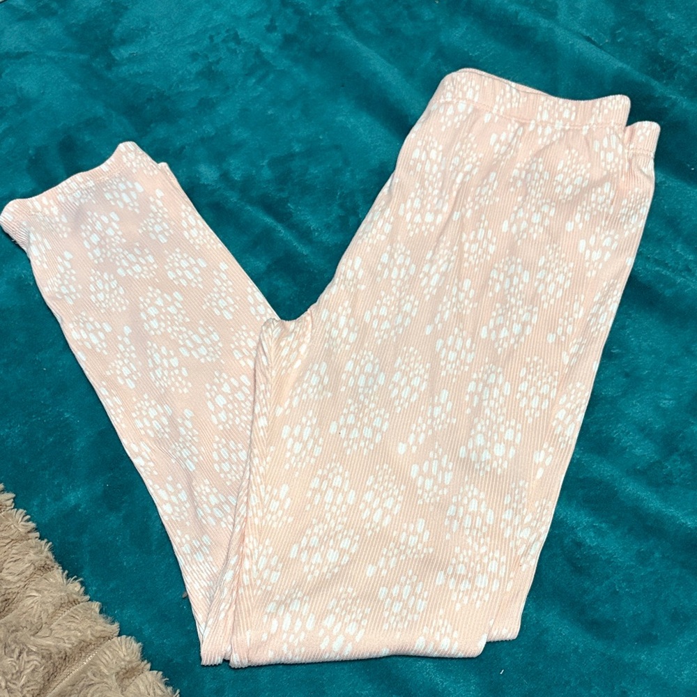 Adorable Light Pink Patterned Kids Leggings